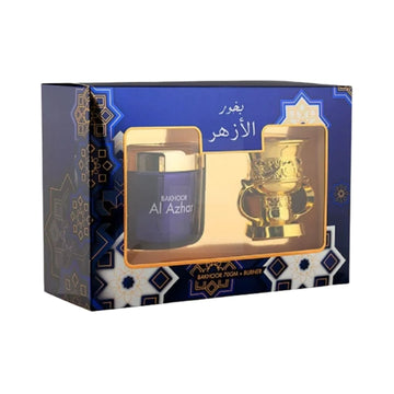 2 PC Gift Set Al Azhar Bakhoor 70gm + Burner